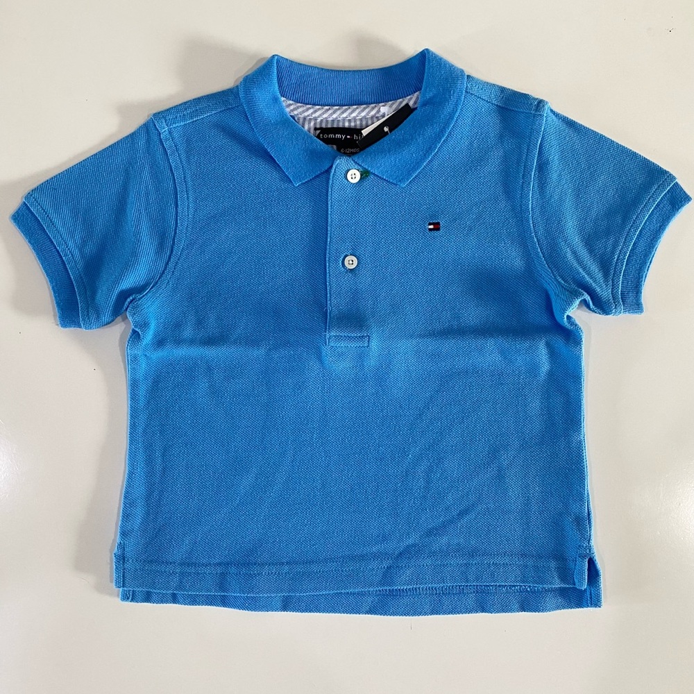 NWT Tommy Hilfiger Boys 6- 12 months Blue Polo Shirt Top New